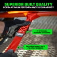 thumbnail image 2 of Rhino USA Heavy Duty 1.6 x 17 inch Soft Loop Tie Down Straps - 5,000 lbs Break Strength (Red 4pack), 2 of 6