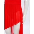 thumbnail image 6 of iixpin Girls Contemporary Dance Dress Sequins Latin Ballet Dance Gown Gymnastics Leotard Lyrical Ballerina Outfit Red 8, 6 of 7