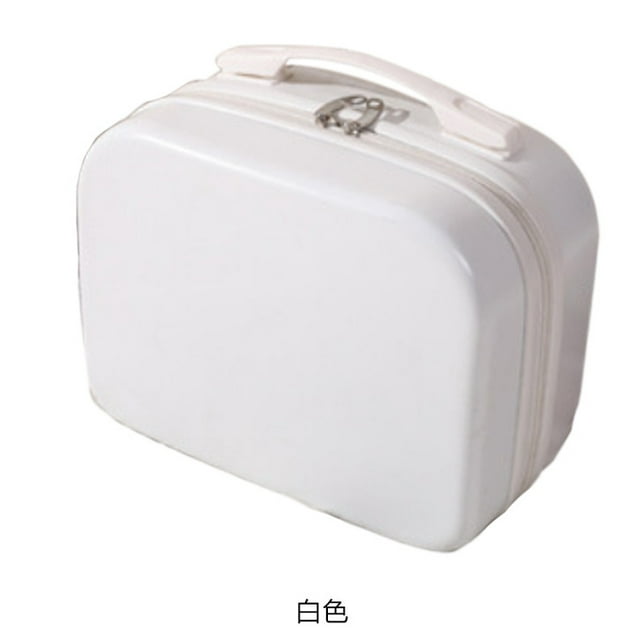 14 Inch Travel Portable Solid Color Lightweight Small Hard Makeup Box New Style Student Lightweight Boarding Luggage White