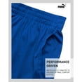 thumbnail image 3 of PUMA Pantalones cortos activos para niño - Pantalones cortos de baloncesto deportivos de secado rápido transpirables con interlock para niños (tallas: 4-20) Talla 18-20 Azul real, 3 of 5