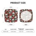 thumbnail image 6 of Gaeub Skull and Roses Square Chair Seat Covers, Stretch Fitted Printed Chair Seat Cushion Cover for Kitchen, Office - One Size, 6 of 9