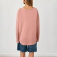 thumbnail image 5 of YUTK Tunic Sweatshirts for Women - Women's Casual Round Neck Sweatshirt Long Sleeve Shirts Fall Pullover Tops Pink L, 5 of 9