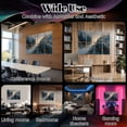 thumbnail image 7 of 8 Pack Art Acoustic Panels Sound Absorbing Abstract Fluid Marble Dark Teal Gold Veins Luxury Artistic Decorative Soundproof Wall Panels Self Adhesive for Nursery Game Room Bedroom 48"x32", 7 of 7