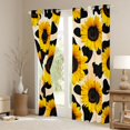 thumbnail image 3 of jejeloiu Sunflower Floral Blossom Black Out Curtains,Milk Cow Pattern Curtains Pack of 2 (42x63 Each) For Kids, 3 of 6