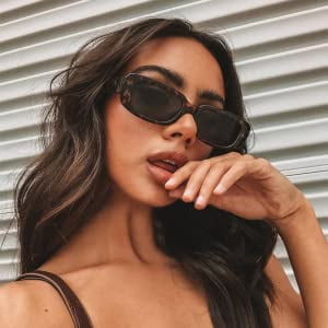 Rectangle Sunglasses for Women Retro Driving Glasses 90 display picture 2