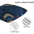 thumbnail image 3 of Navy Blue and Gold Marble Throw Pillow Cover 18x18 Inch Cushion Modern Farmhouse Pillow Covers Soft Pillow Cases Decor for Couch Sofa Living Room Bedroom Outdoor Home Gift Set of 2, 3 of 6