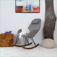 thumbnail image 6 of Rocking Chair for Living Room, Bedroom, Nursery | Mid-Century Modern | Linen, Solid Wood, 6 of 6