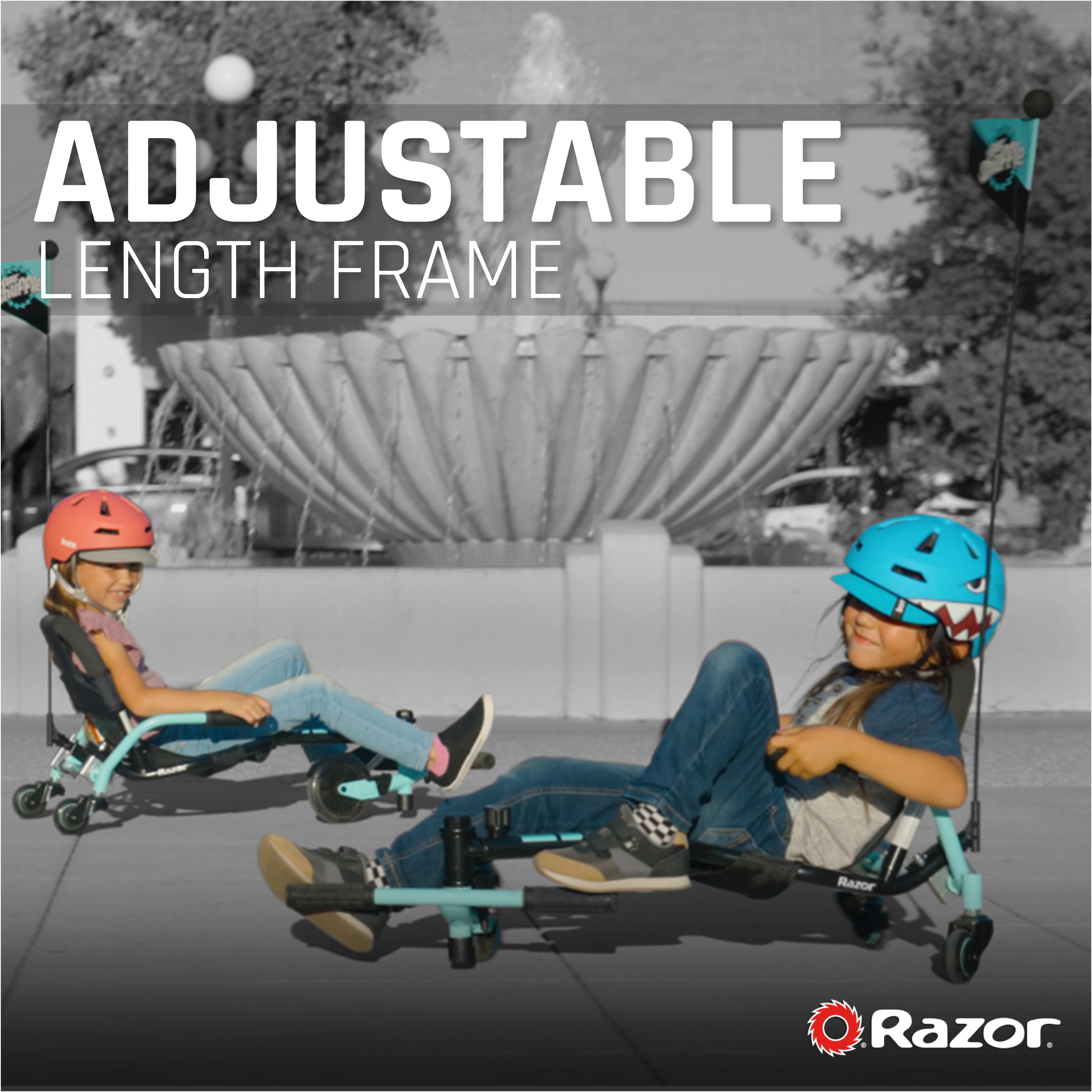 Razor Crazy Cart Shuffle - Kid-Powered Drifting Go-Kart for Ages 4