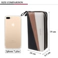 thumbnail image 4 of Cartera con doble cremallera para mujer, cartera de cuero PU para teléfono, regalo grande, 4 of 5
