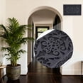 thumbnail image 5 of Modern Black Doorbell Cover Chime Cover Box Only Abstract Vintage Floral Pattern Wooden Rectangle Decorative Case Easy to Mount Wall, 5 of 9