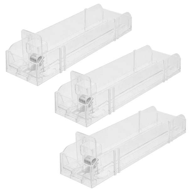 Exhibidor de cigarrillos práctico de 3 piezas con soporte automático para cigarrillos y empujador de cigarrillos.