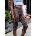 thumbnail image 6 of LMLYSoH Women's Capris Leggings Fashion Casual Dot Print Elastic Waist Slim Fit Cropped Pants, 6 of 8