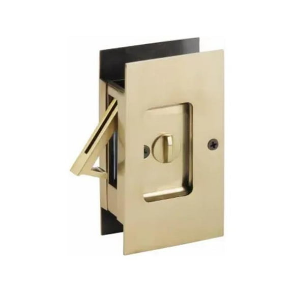 Emtek 2107US15 1.37 to 1.75 in. Modern Rectangular Passage Pocket Door Lock - Satin Nickel