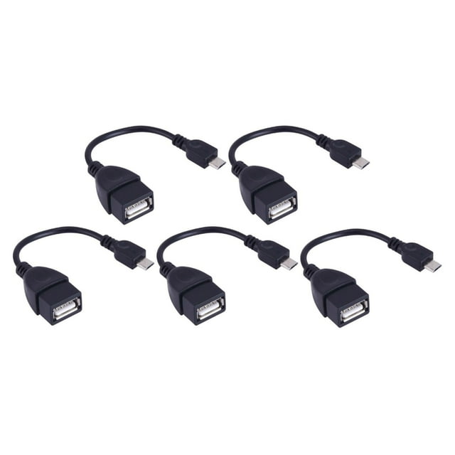 Paquete 5 Cables Adaptadores OTG USB Micro USB V8 Grueso