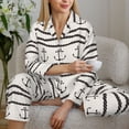 thumbnail image 6 of Kdxio Anchors and Ropes Women's Pajama Sets Long Sleeve Button Down Sleepwear Nightwear Soft Pjs Lounge Sets-Large, 6 of 7