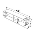 thumbnail image 2 of 68-inch White TV Stand with Solid Wood and 4 Shelves / Improve Your Home Entertainment Setup, 2 of 3
