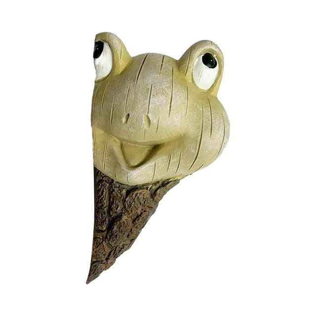 Estatua de rana, escultura de rana, colección de decoración animal, figura de resina estilo B