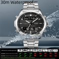 thumbnail image 4 of Skmei Relojes De Cuarzo Para Hombres Marca Original Correa De Acero De Lujo Led Impermeable Reloj De Pulsera Digital Moda Hombre Cuenta Atrás Tres Veces, 4 of 4