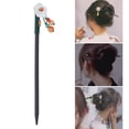 thumbnail image 3 of Eoperou Beads Flower Decor Tassel Hair Stick Vintage Wood Chinese Hair Chopstick Hair Accessories, 3 of 8