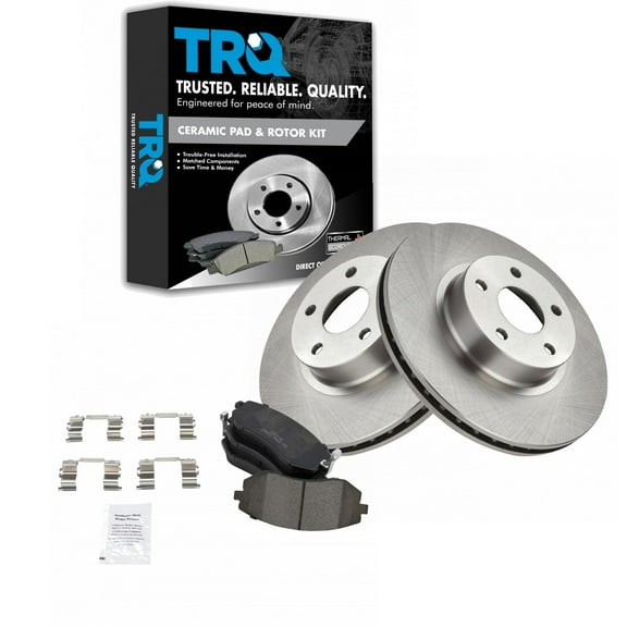 TRQ Front Brake Pad & Rotor Kit Brake Pads Brake Rotor Ceramic Fits Select 2005-2006 Saab 9-2X 2002-2010 Subaru Impreza 2002-2005 Legacy