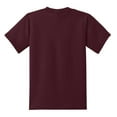 thumbnail image 5 of Port & Co Teen Unisex Regular Plain Short Sleeves T-Shirt Athletic Mroon Medium, 5 of 5