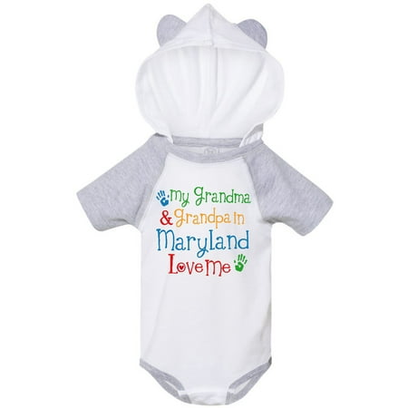 

Inktastic Maryland Grandma Grandpa Love Me Gift Baby Boy or Baby Girl Bodysuit