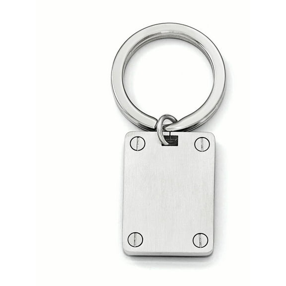 Stainless Steel Polished and Brushed Key Ring