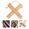 thumbnail image 1 of PTOOTP Hot Pan Mat Wooden Heat Resistant Light Brown Simple Design 1 Set, 1 of 8