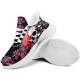 thumbnail image 4 of Coolcustomize Women's Skull & Rose Running Shoes Trendy Floral Sneakers with Cool Design Comfort Breathable Mens Athletic Gym Walking Shoes, 4 of 7