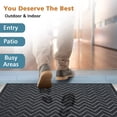 thumbnail image 5 of Howarmer Gray Door Mats Outdoor, Durable Rubber Welcome Mats Front Door Mats Rugs for Entryway, Patio, Busy Areas, 29"×17", 5 of 7