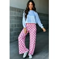 thumbnail image 6 of Ushdele Retro Plaid Pants: High Waist, Wide Leg, Chic Fit, 6 of 8