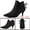Black, variant on Unique Bargains Women's Pointy Toe Kitten Heel Ankle Booties