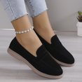 thumbnail image 4 of Lovskoo Women's Faux Suede Loafer Flats Soft-Soled Round Toe Ankle High Slip On Casual Flat Penny Shoes Black, 4 of 7