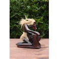thumbnail image 4 of Handmade Wooden Primitive Tribal Playing 3 Djembe Drums Figurine Drumming Statue Funny Sculpture Tiki Bar Handcrafted Unique Gift Decor Accent Figurine Hand Carved, 4 of 6