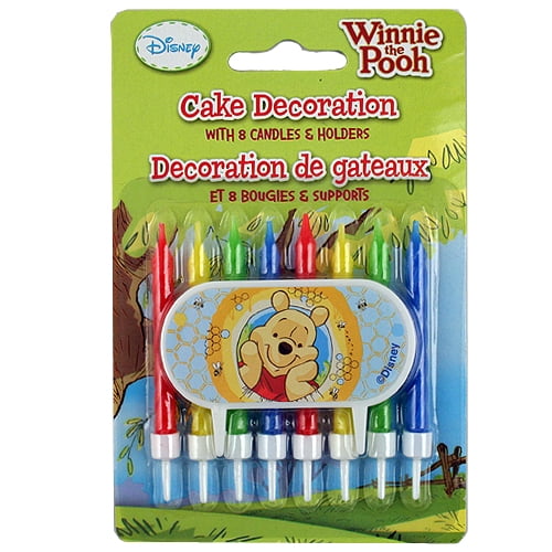 Winnie The Pooh Cake Topper And Birthday Candle Set