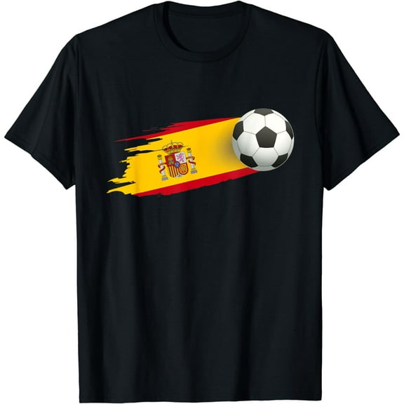 Spain Soccer Ball Spain Flag Jersey - Spanish Football, Fan T-Shirt mens t lrt men，black，women，misfits，journey ，boys