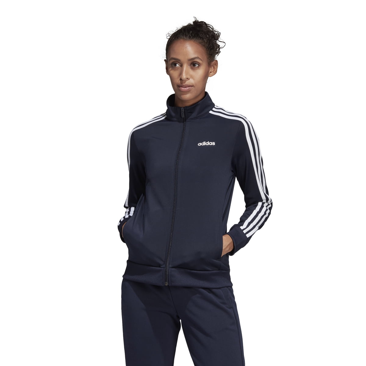 adidas Women s Essentials 3 stripes Tricot Track Jacket Legend