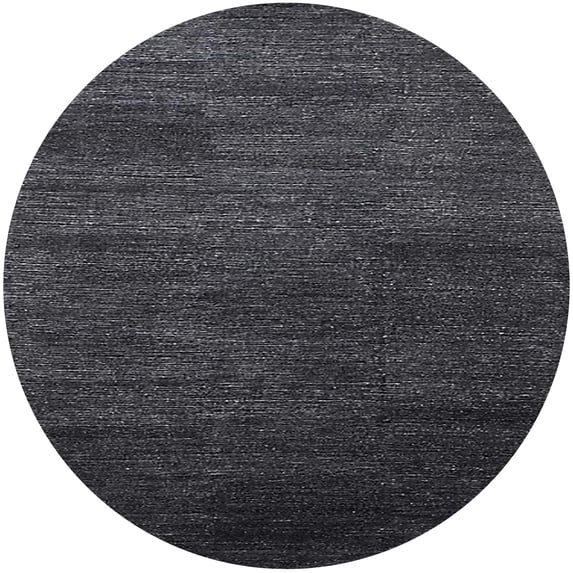 Ahgly Company Indoor Round Mid-Century Modern Carbon Gray Oriental Area Rugs, 4' Round