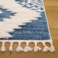thumbnail image 4 of Safavieh Moroccan Tassel Desmond Southwestern Shag Area Rug, Blue/Ivory, 6'7" x 9'2", 4 of 13