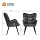 thumbnail image 3 of Yeshouse sillas modernas para comedor, tapizadas de estilo mediados de siglo con respaldo y patas de madera maciza, color blanco, ideales para cocina, comedor, sala de estar o restaurante, 3 of 7