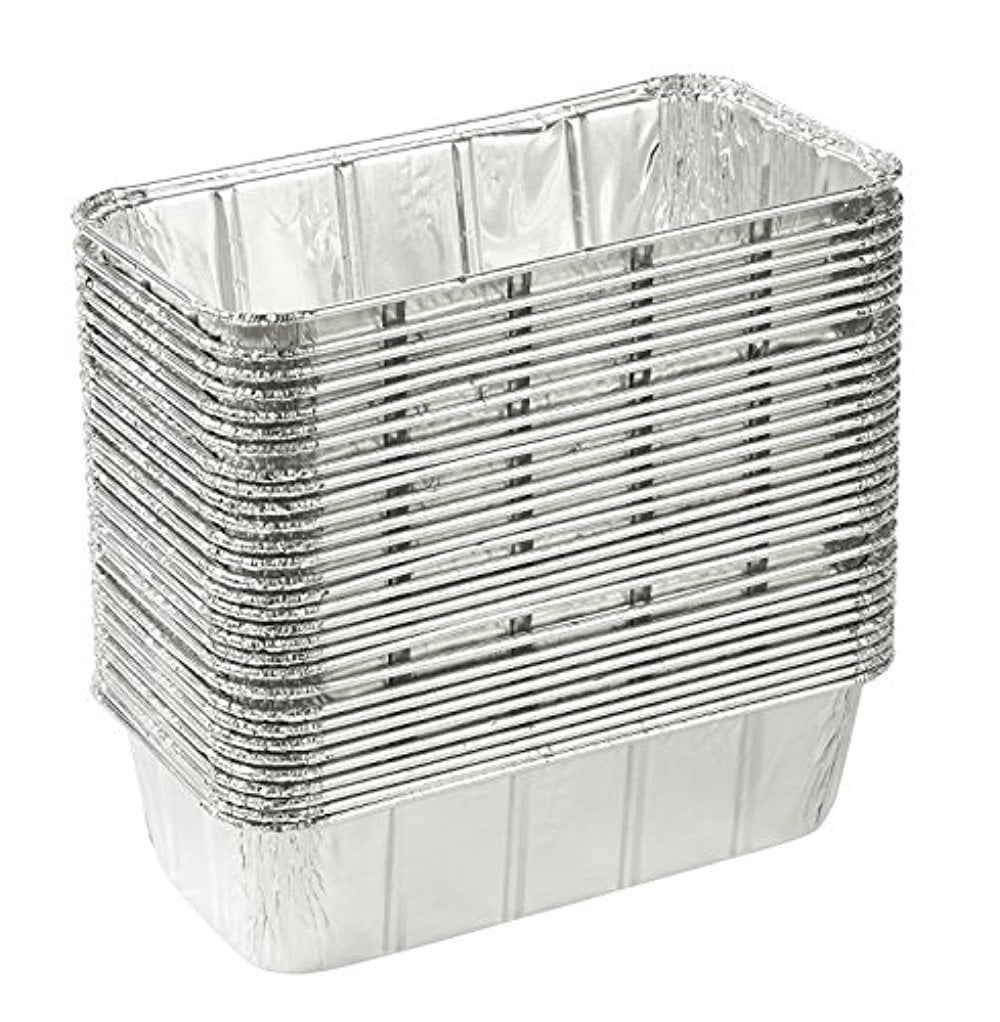 20 x Aluminium Silver Foil Food Containers 7 x 5.5 x 1.5 inches BBQ Takeaway Tub