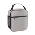 thumbnail image 1 of Bolsa térmica para almuerzo, impermeable, con bolsillo lateral, portátil, para llevar comida, lonchera Blanco Gris, 1 of 9