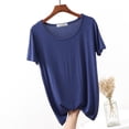 thumbnail image 2 of Womens Mulberry Silk T Shirts Basic Crewneck Short sleeve Tee Tops Blouse Summer Casual Solid Tshirts, 2 of 8