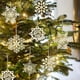 thumbnail image 1 of Adorno colgante para árbol de Navidad XianweiShao copo de nieve de madera 10 piezas Año Nuevo 202, 1 of 1