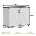 thumbnail image 6 of Patiowell 25 Cu.ft Outdoor Storage Shed with Floor, Horizontal Weatherproof Resin Cabinet for Patio, Garden Tools, Pool Supplies, White, 6 of 8