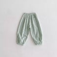 thumbnail image 3 of Oiyii Infant Boys Lightweight Linen Plaid Pants Casual Baggy Pull On Breathable Pants, 3 of 3