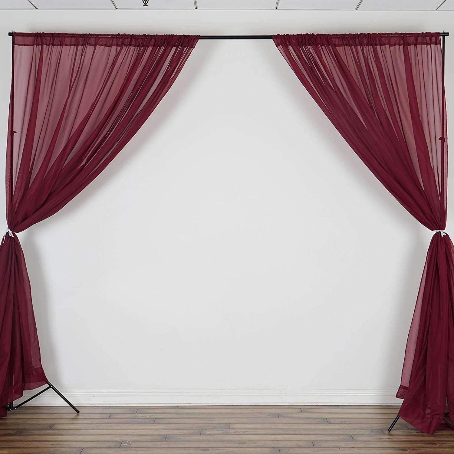 Custom Stage Theater Backdrop Drapes Burgundy Velvet 18 ft Curtain Long Panel 