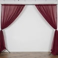 thumbnail image 2 of AK-Trading 58" x 120" Burgundy Chiffon Drapes Panels for Wedding Events & Decor- Backdrop Draping Curtains, 2 of 6
