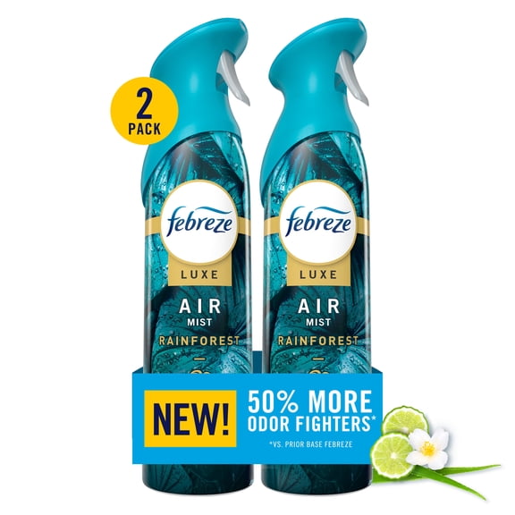 Febreze Air Mist Luxe Air Freshener Spray Rainforest Scent, 8.1oz 2 Count