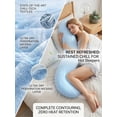 thumbnail image 2 of Pea Pod Body Pillow for Adults, Bolster Side Sleeper Hot, Ergonomic Cuddle Knee Pillow, Long Couch Hugging Cooling Full-Body, Comfort Huge Companion, Lumbar Support Sleeping, Memory Foam(Blue), 2 of 8